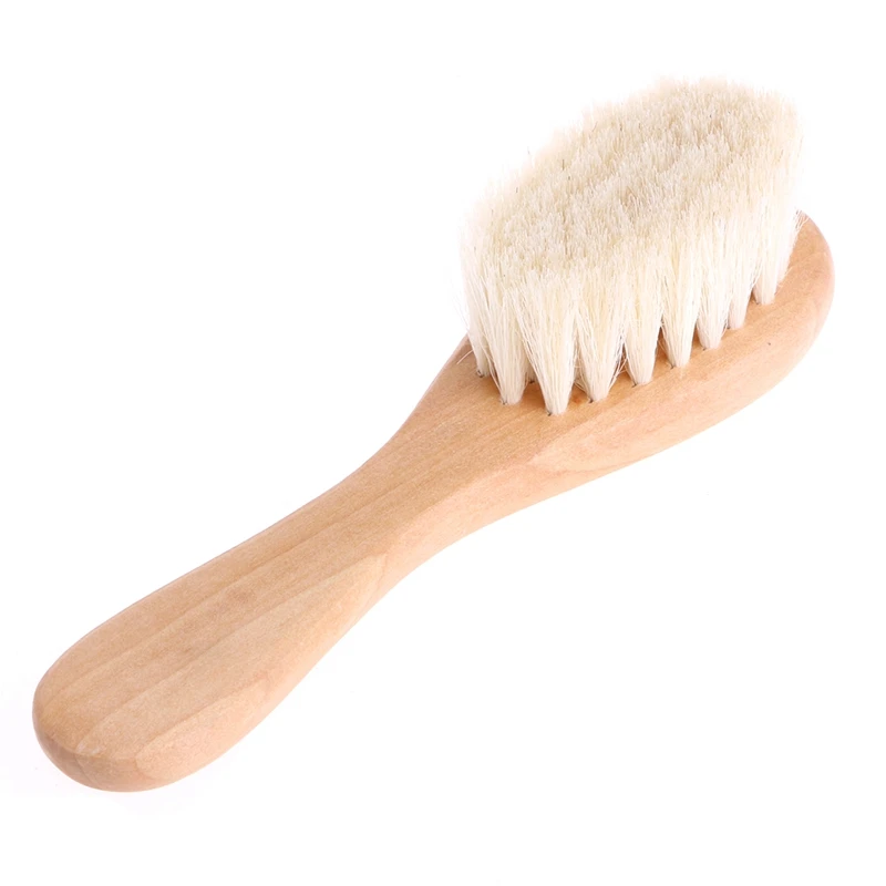 Wooden Handle Brush Baby Hairbrush Newborn Hair Infant Comb Head Massager