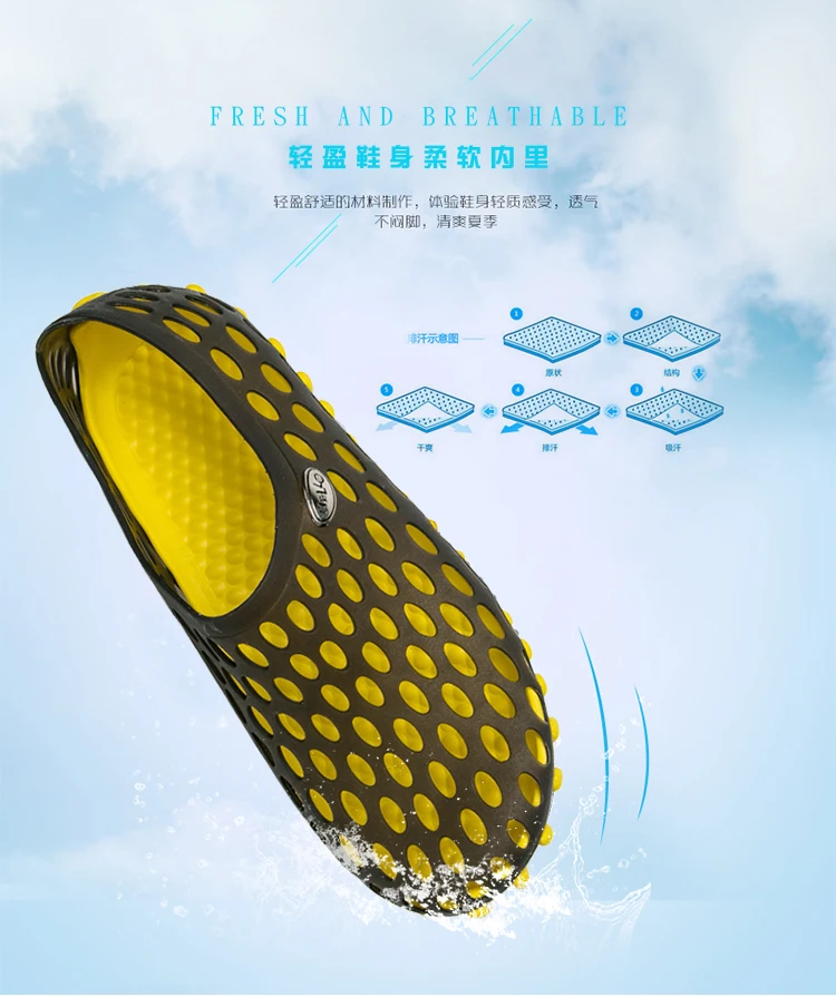Men Vacation Beach Sandals Unisex Travel Leisure Slippers Outdoor Wading Shoes Women Large Size Light Aqua Shoes Garden Shoes