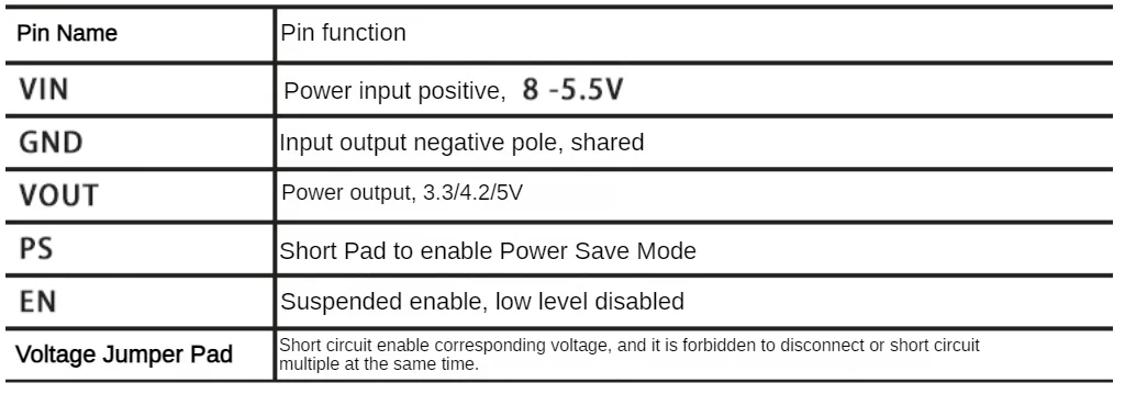 TPS63020 3.3V 4.2V 5V Lithium Battery Automatic Boost Buck Step Up Down Module XL63020 Microcontroller Power Low Ripple