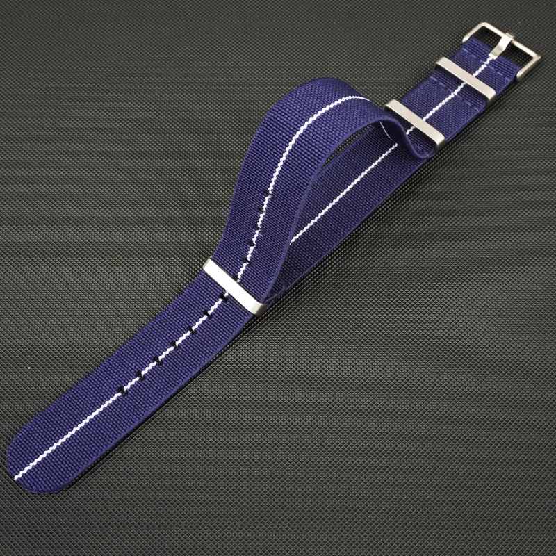 Washable Elastic Nylon Watchband For Seiko 60s French Troops Parachute Bag Nato Strap 18mm 20mm 22mm Outdoor Waterproof Bracelet