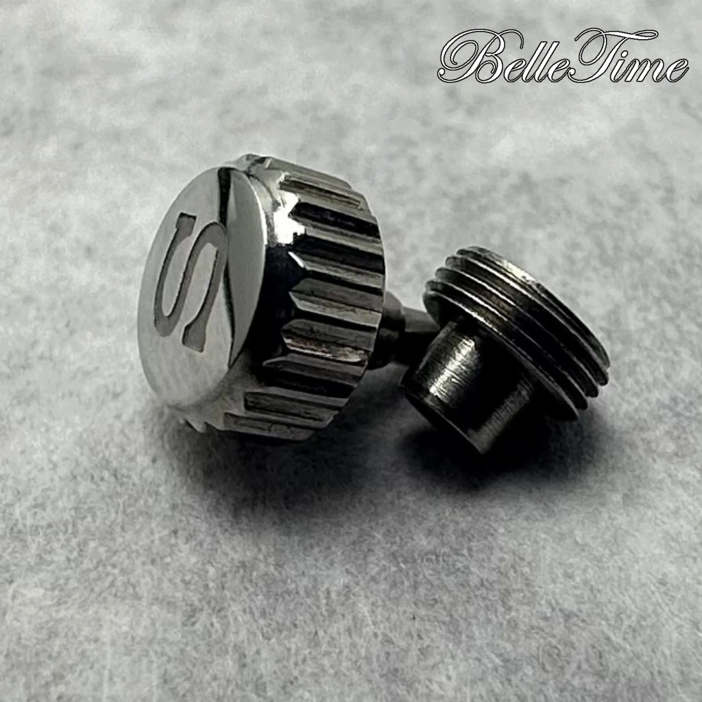 High Quality Watch Parts Silver/ Gold/ Black/ Rose Gold Logo S Watch Crown And Without S Crown For NH34 NH35 NH36 Movement