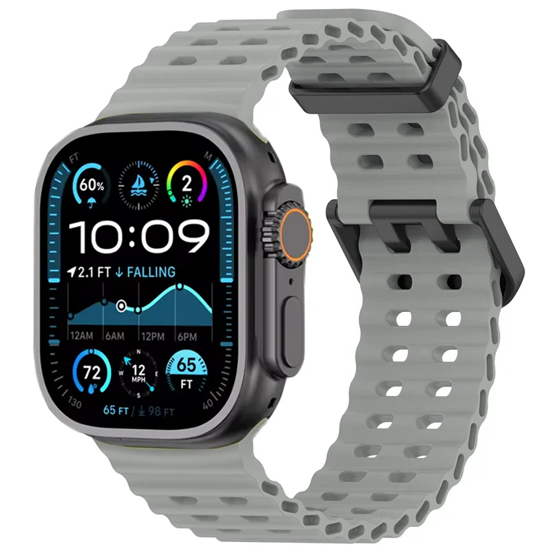 Ocean Strap For Apple Watch Band Ultra 4/3/2 49mm Series 12 11 10 46mm Sport Bracelet Wristband iWatch 9 8 7 SE 45mm 44mm Belt