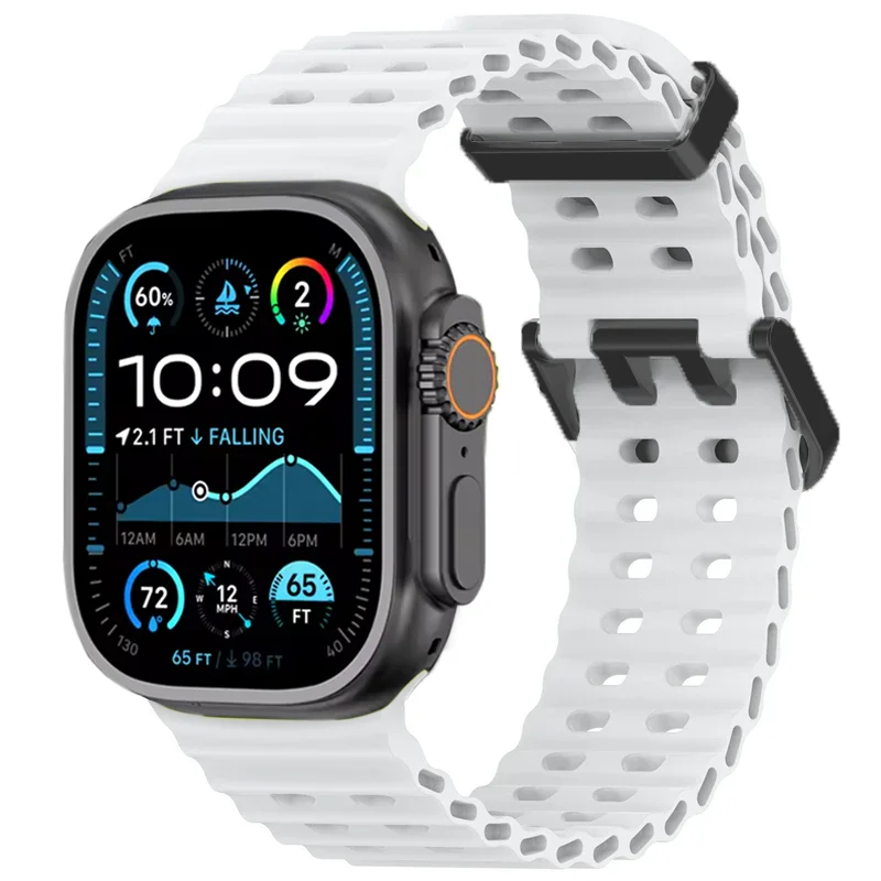 Ocean Strap For Apple Watch Band Ultra 4/3/2 49mm Series 12 11 10 46mm Sport Bracelet Wristband iWatch 9 8 7 SE 45mm 44mm Belt