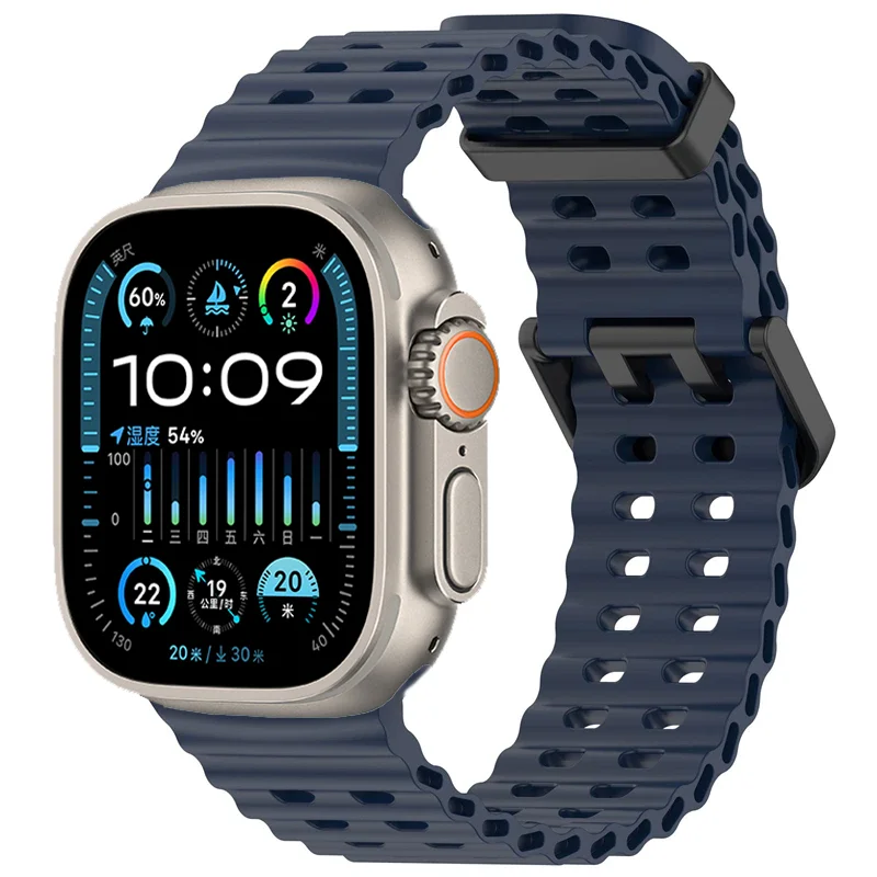 Ocean Strap For Apple Watch Band Ultra 4/3/2 49mm Series 12 11 10 46mm Sport Bracelet Wristband iWatch 9 8 7 SE 45mm 44mm Belt