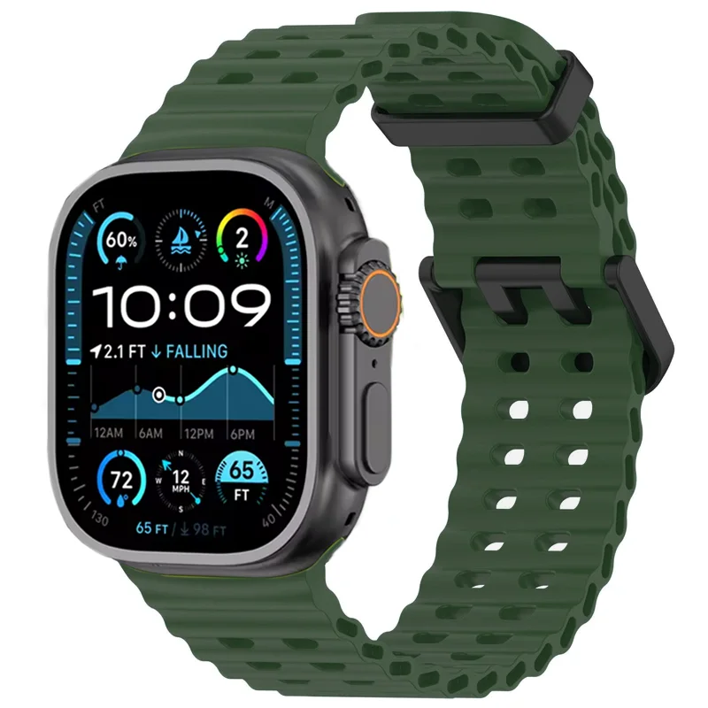 Ocean Strap For Apple Watch Band Ultra 4/3/2 49mm Series 12 11 10 46mm Sport Bracelet Wristband iWatch 9 8 7 SE 45mm 44mm Belt