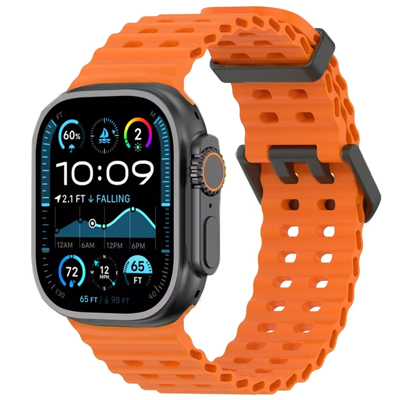 Ocean Strap For Apple Watch Band Ultra 4/3/2 49mm Series 12 11 10 46mm Sport Bracelet Wristband iWatch 9 8 7 SE 45mm 44mm Belt