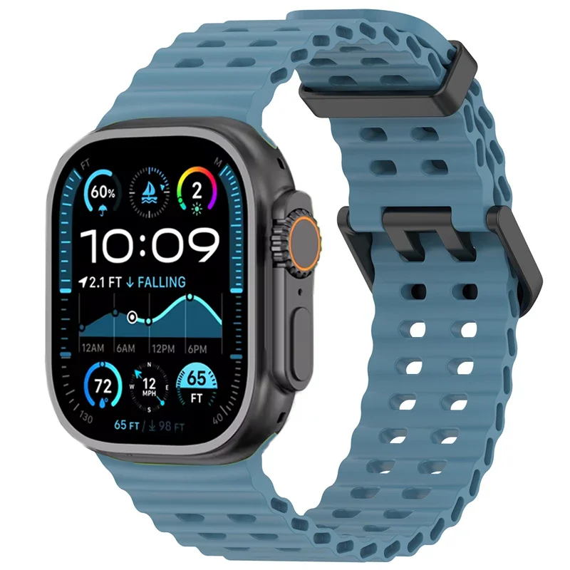 Ocean Strap For Apple Watch Band Ultra 4/3/2 49mm Series 12 11 10 46mm Sport Bracelet Wristband iWatch 9 8 7 SE 45mm 44mm Belt