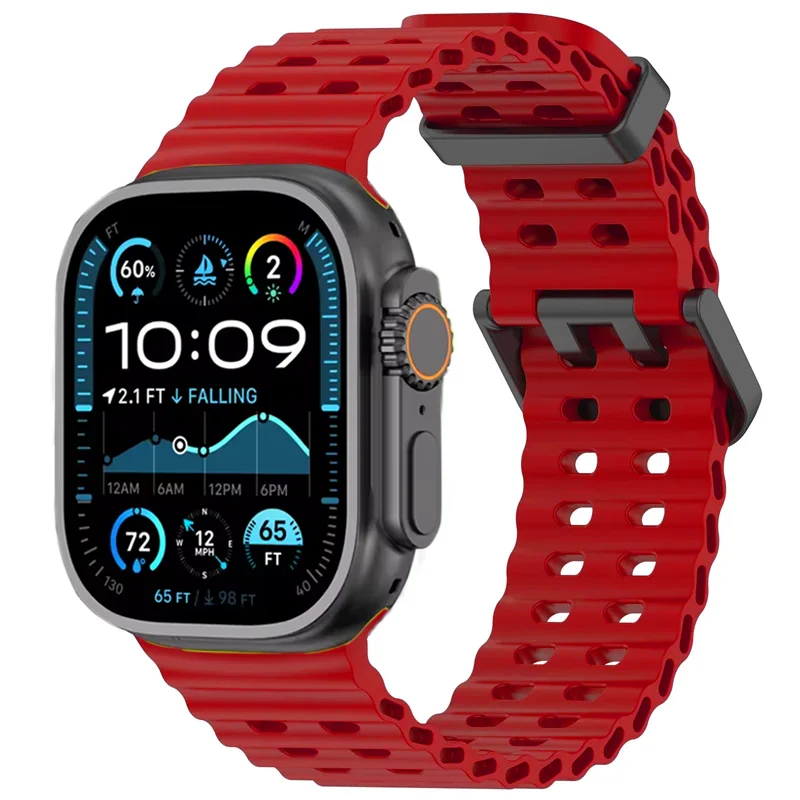 Ocean Strap For Apple Watch Band Ultra 4/3/2 49mm Series 12 11 10 46mm Sport Bracelet Wristband iWatch 9 8 7 SE 45mm 44mm Belt