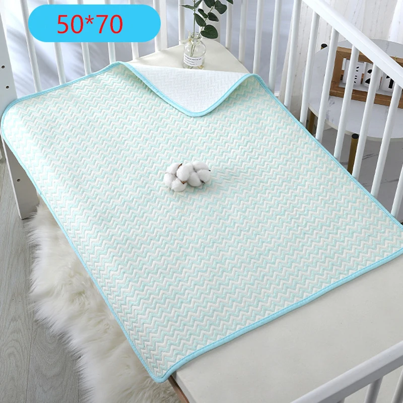 Reusable Diaper Change Mat for Baby Infant Waterproof Crib Changing Pads Urine Sheet Cotton Diaper Cover Bed Changing Mattress