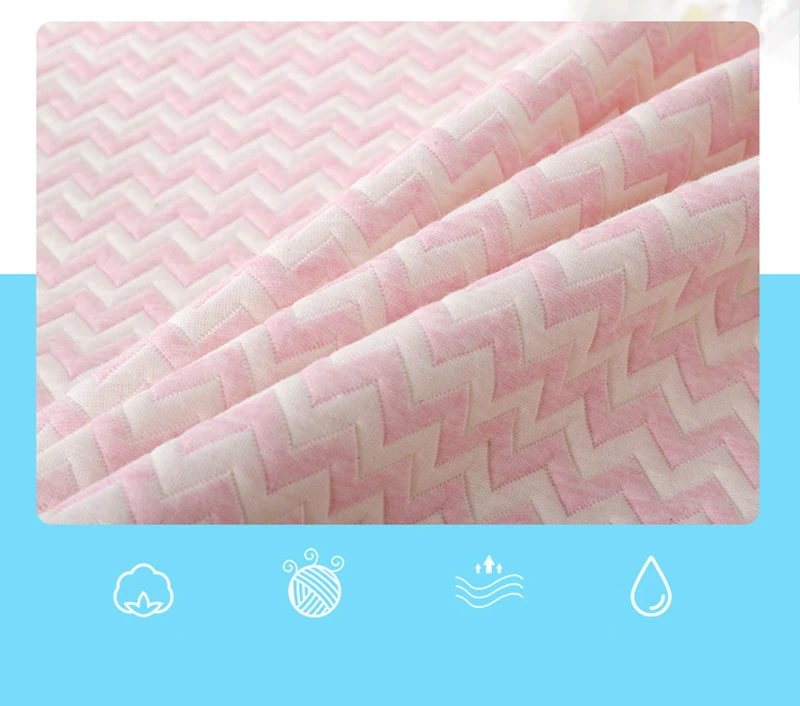 Reusable Diaper Change Mat for Baby Infant Waterproof Crib Changing Pads Urine Sheet Cotton Diaper Cover Bed Changing Mattress