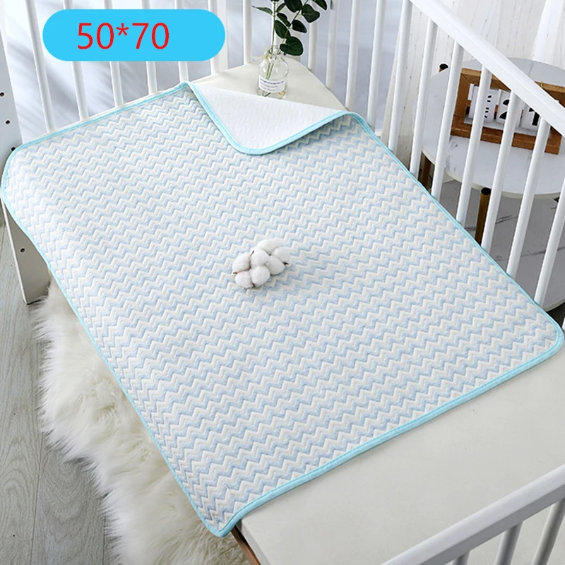 Reusable Diaper Change Mat for Baby Infant Waterproof Crib Changing Pads Urine Sheet Cotton Diaper Cover Bed Changing Mattress