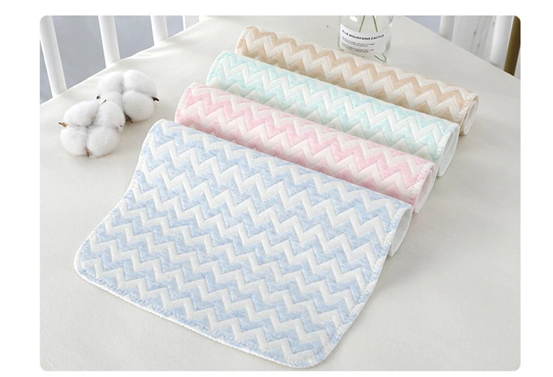 Reusable Diaper Change Mat for Baby Infant Waterproof Crib Changing Pads Urine Sheet Cotton Diaper Cover Bed Changing Mattress