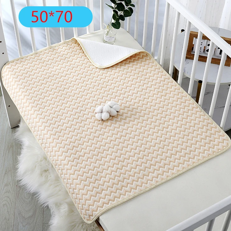 Reusable Diaper Change Mat for Baby Infant Waterproof Crib Changing Pads Urine Sheet Cotton Diaper Cover Bed Changing Mattress