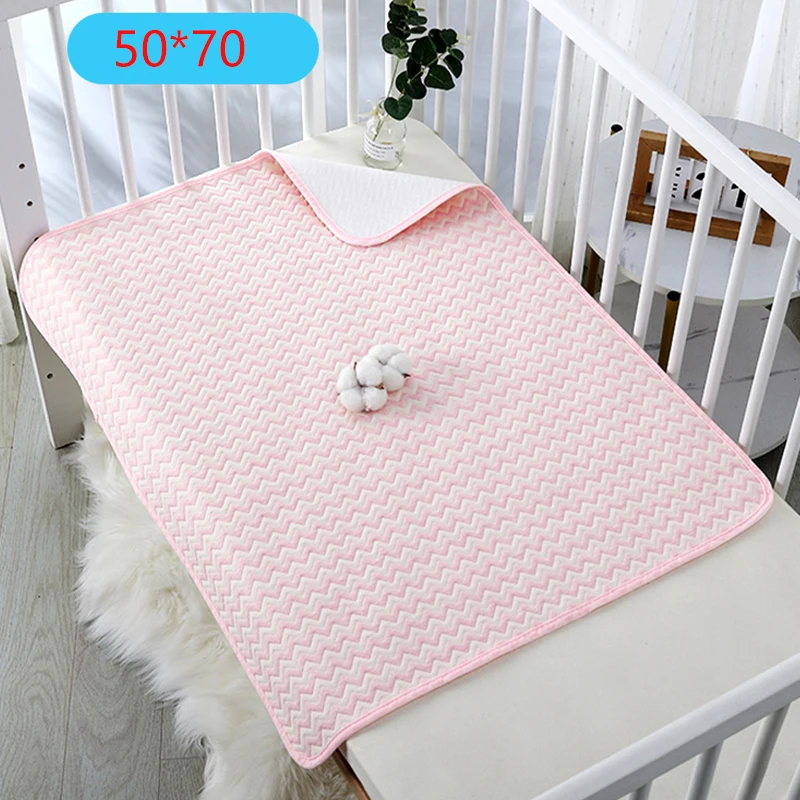 Reusable Diaper Change Mat for Baby Infant Waterproof Crib Changing Pads Urine Sheet Cotton Diaper Cover Bed Changing Mattress