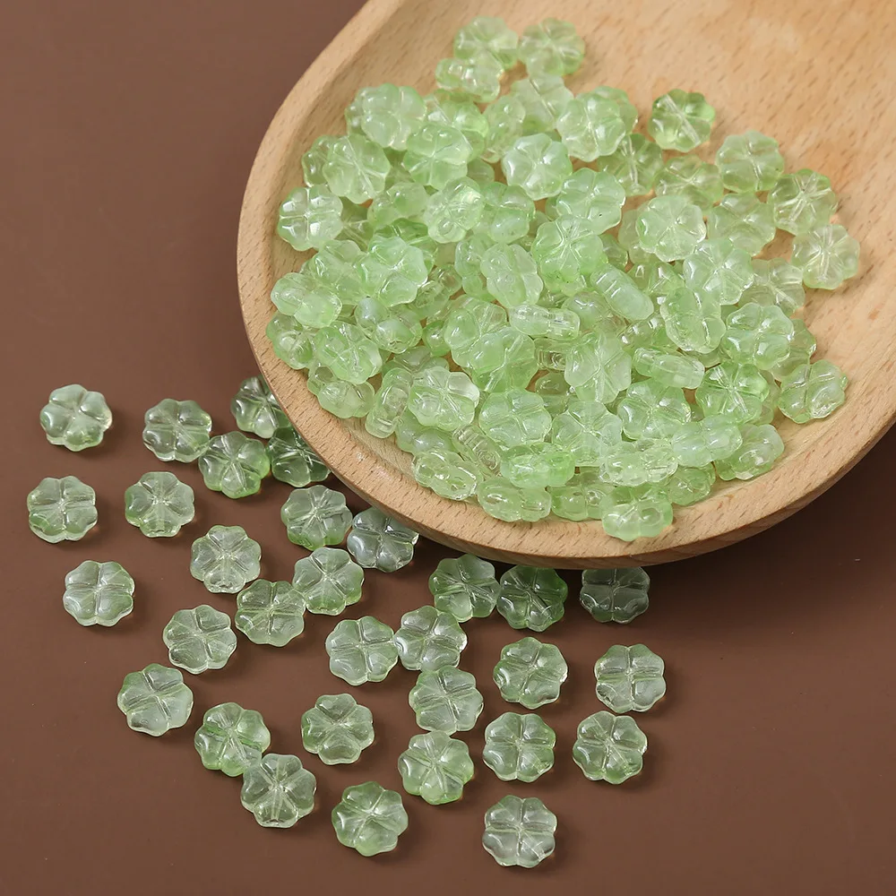20pcs/lot 10mm Czech Lampwork Crystal Flower Spacer Beads Clover Loose Beads For DIY Necklace Jewelry Making Supply Accessories