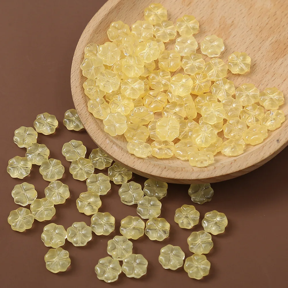 20pcs/lot 10mm Czech Lampwork Crystal Flower Spacer Beads Clover Loose Beads For DIY Necklace Jewelry Making Supply Accessories