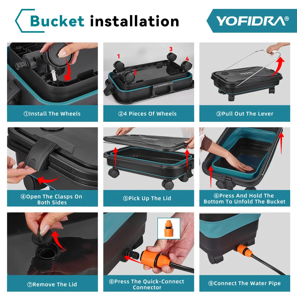 YOFIDRA 3500W 200Bar Brushless High Pressure Car Wash Washer Gun Cordless Generator Cleaning Machine For Makita 21V Battery Pin