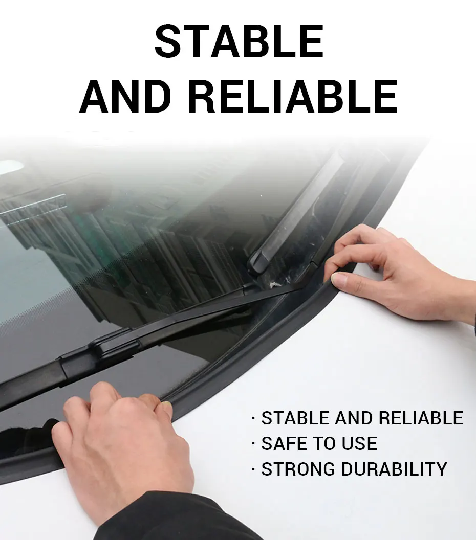 1.8m Car Rubber Seal Spoiler Strip Auto Front Rear Windshield Spoiler Front Window Hood Sealing Trim Auto Windshield Accessories