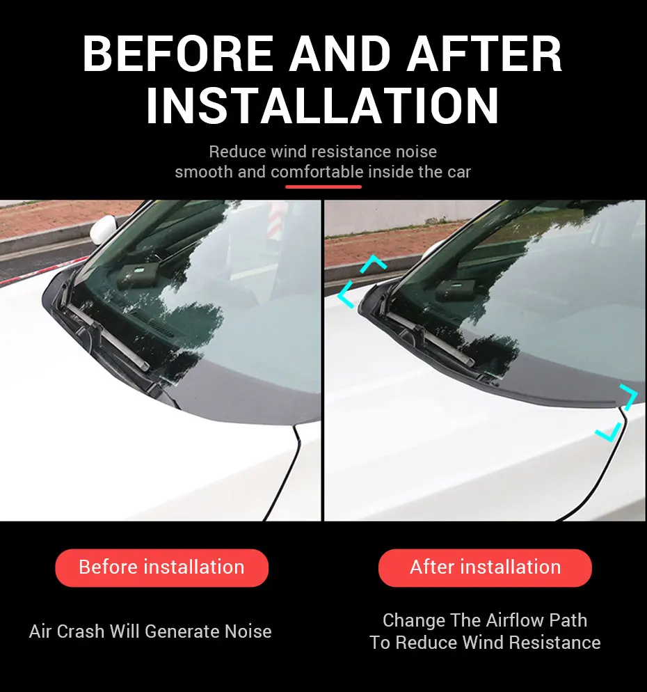 1.8m Car Rubber Seal Spoiler Strip Auto Front Rear Windshield Spoiler Front Window Hood Sealing Trim Auto Windshield Accessories