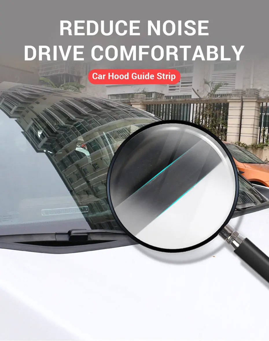 1.8m Car Rubber Seal Spoiler Strip Auto Front Rear Windshield Spoiler Front Window Hood Sealing Trim Auto Windshield Accessories
