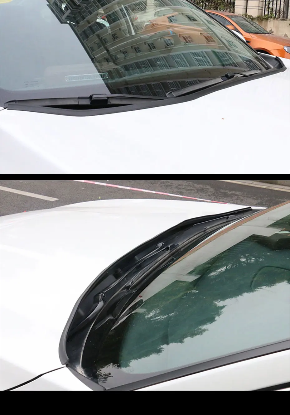 1.8m Car Rubber Seal Spoiler Strip Auto Front Rear Windshield Spoiler Front Window Hood Sealing Trim Auto Windshield Accessories