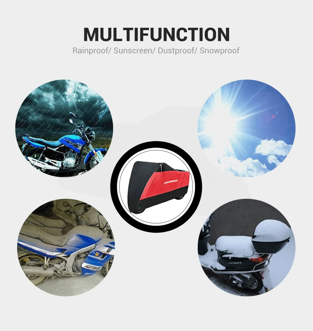 New Motorcycle Cover Funda Moto Rain Cover Waterproof Dustproof UV Protective Cover Coat Indoor Outdoor Motorbike Scooter Cover