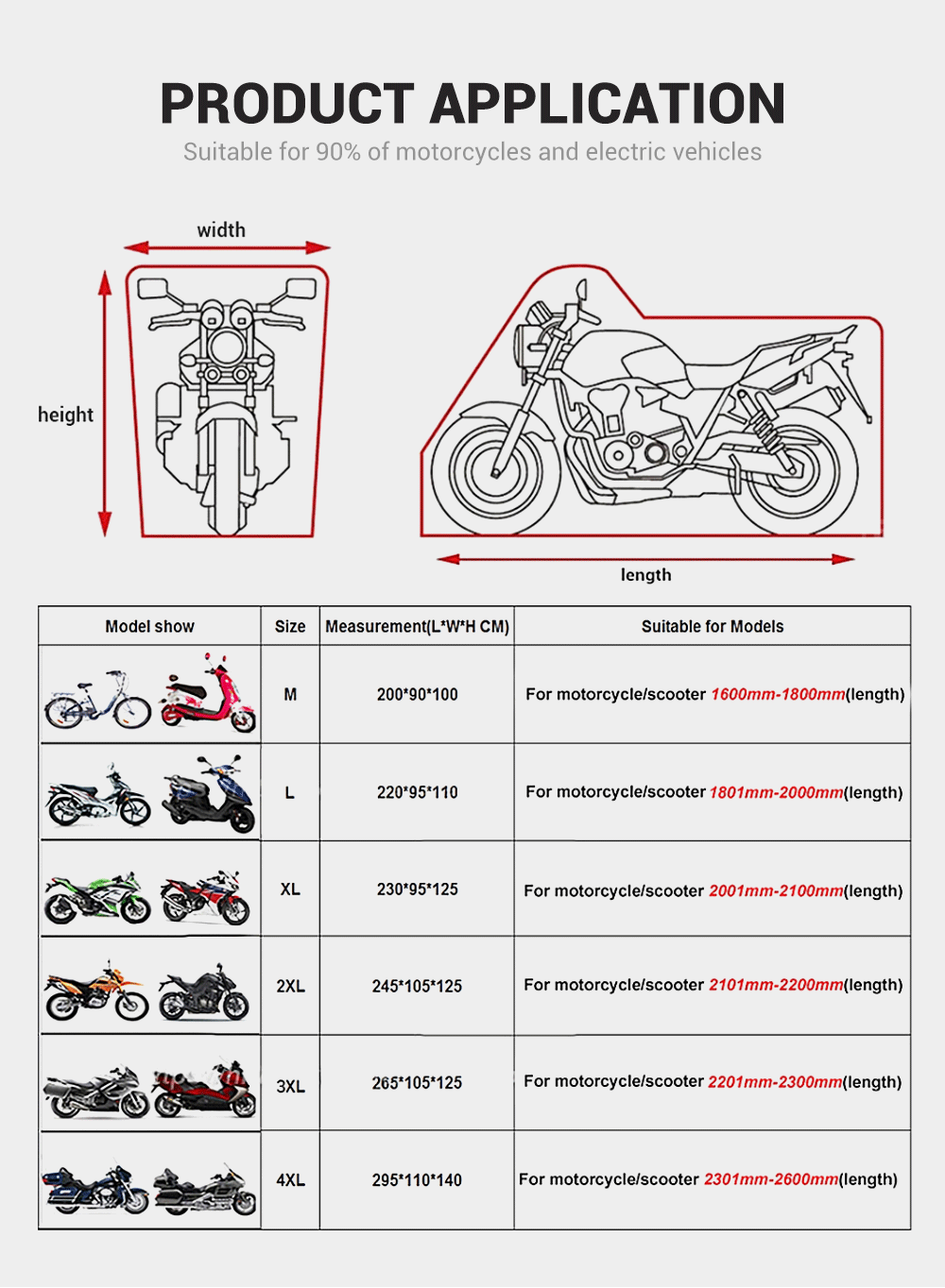 New Motorcycle Cover Funda Moto Rain Cover Waterproof Dustproof UV Protective Cover Coat Indoor Outdoor Motorbike Scooter Cover