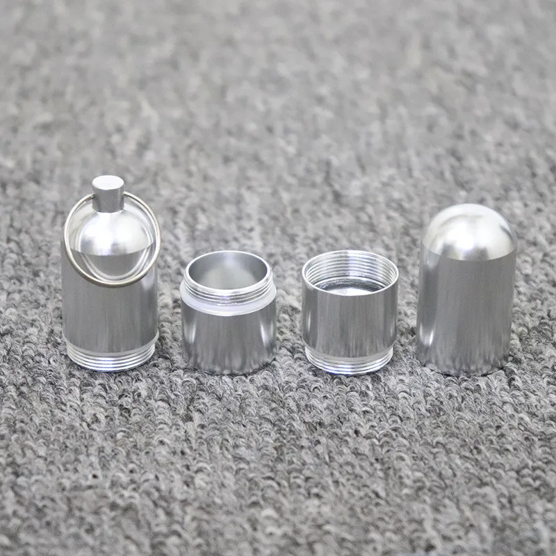 Silver Aluminum Alloy Cigarette Box Waterproof Cigarete Case Pill Toothpick Capsule Cigarette Accessory Mens Gift Gadgets