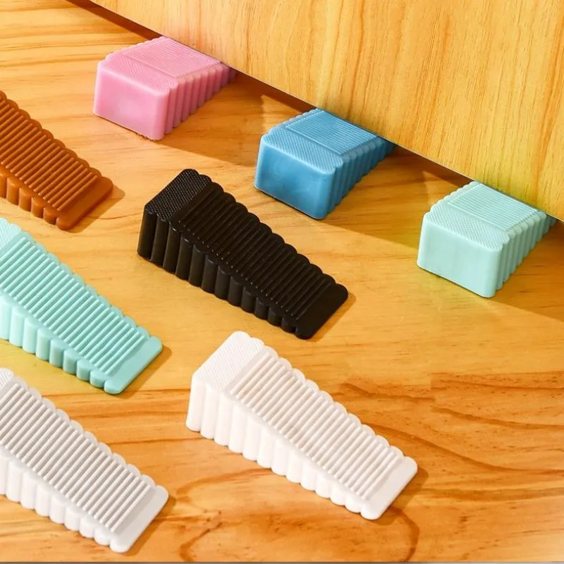 Safety Silicone Door Stop Stoppers Block Wedge Doorstops Door Stopper Home Office Door Rear Retainer Anti-collision Stop