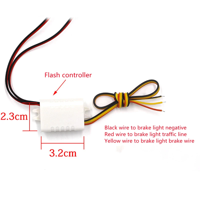 2Pcs LED Lights Car Strobe Signal Lights Strobe Safety Signal Lamp Assembly 12V Car Motorcycles Flasher Auto Accessories