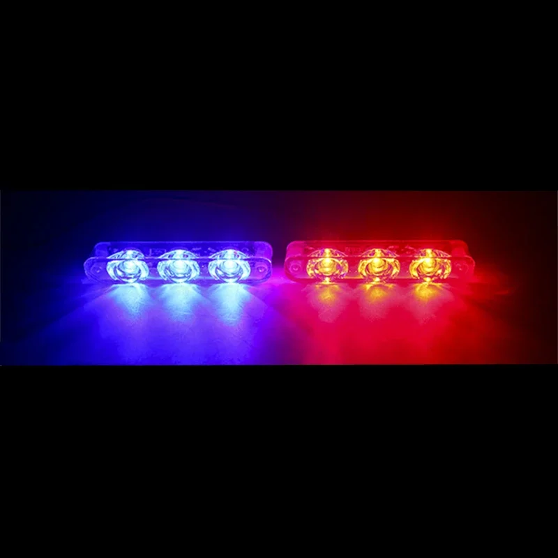 2Pcs LED Lights Car Strobe Signal Lights Strobe Safety Signal Lamp Assembly 12V Car Motorcycles Flasher Auto Accessories
