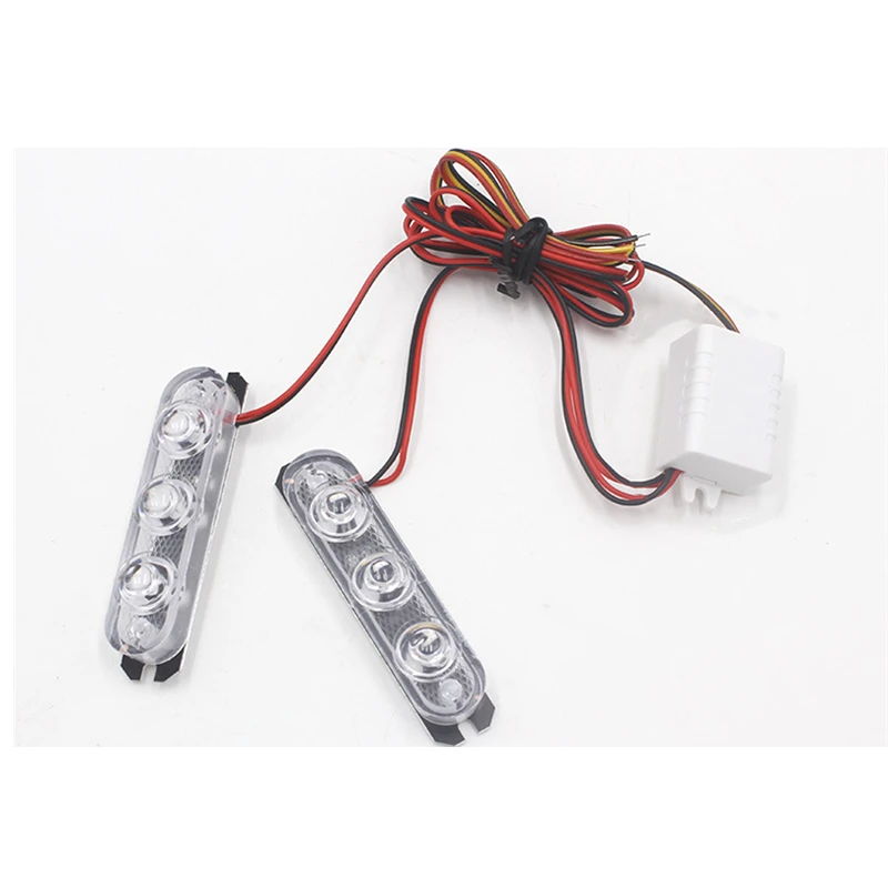 2Pcs LED Lights Car Strobe Signal Lights Strobe Safety Signal Lamp Assembly 12V Car Motorcycles Flasher Auto Accessories