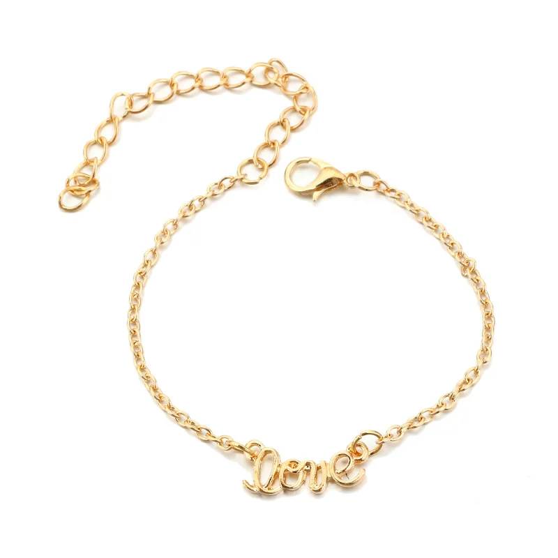 6pcs Trend Infinity 8 Bowknot Heart Key Charm Chain Bracelets & Bangles Minimalist Women Tiny Set Party Jewelry