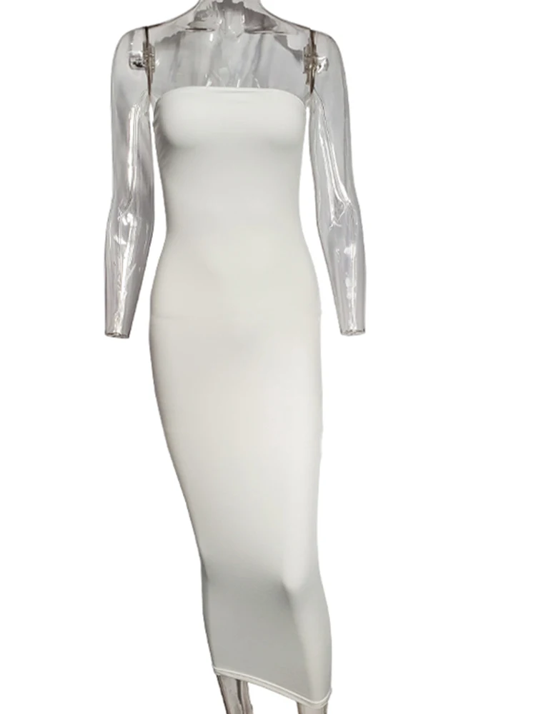 Summer Women's Sexy Sleeveless Chest Wrapped Long Beach Dress
