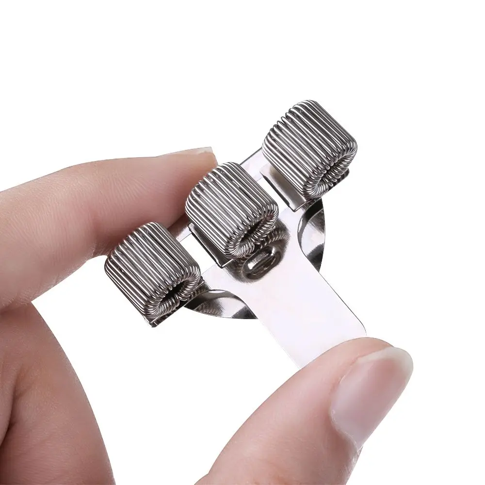 1PC Single/Double/Triple Hole Metal Spring Pen Holder With Pocket Clip Portable Doctors Nurse Uniform Pen Holder Office Supplies