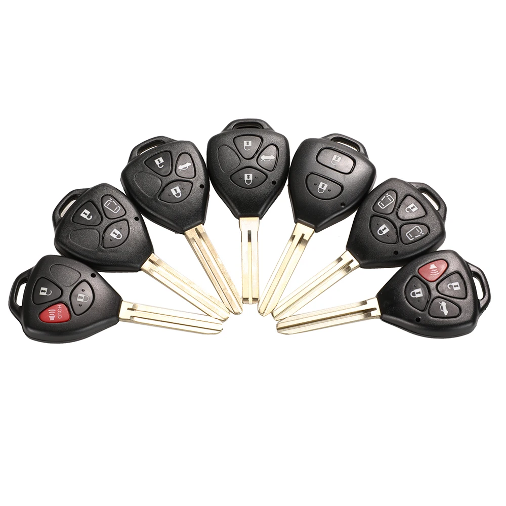 jingyuqin TOY43/TOY47 2/3/4Buttons Remote Key Shell For Toyota Camry Avalon Corolla Matrix RAV4 Venza Yaris Replacement Case