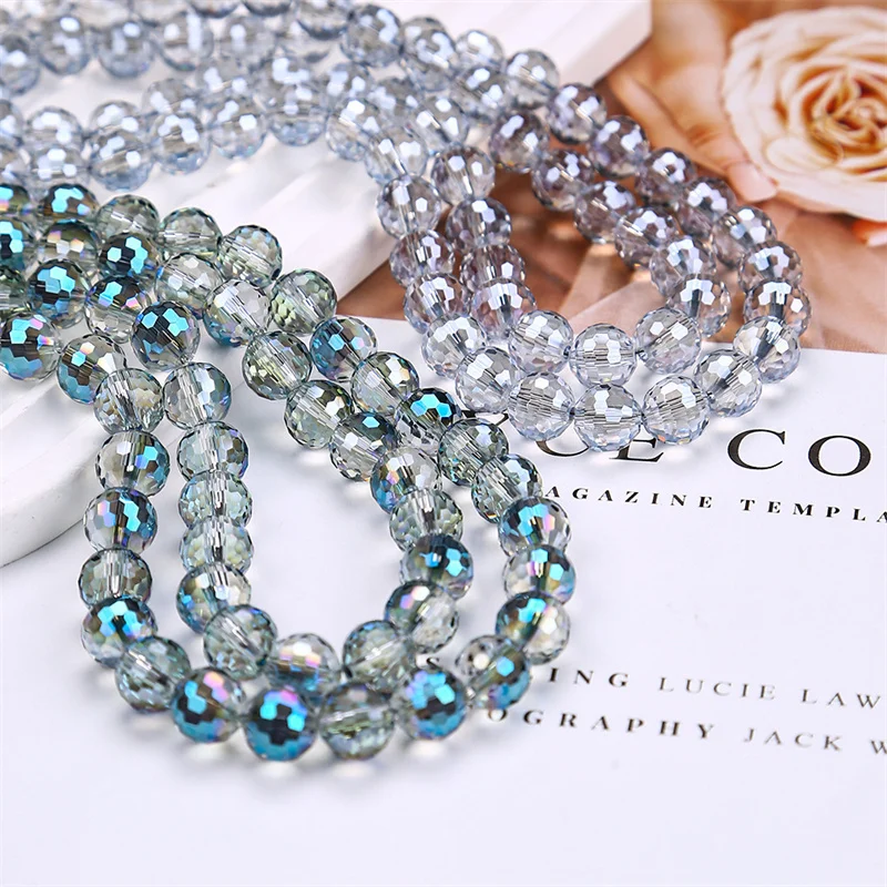 Austria 96-Face Transparent Ball Bead Crystal Glass Loose Beads for Jewelry Making DIY Bracelet Necklace Earrings 6/8/10mm 50pcs