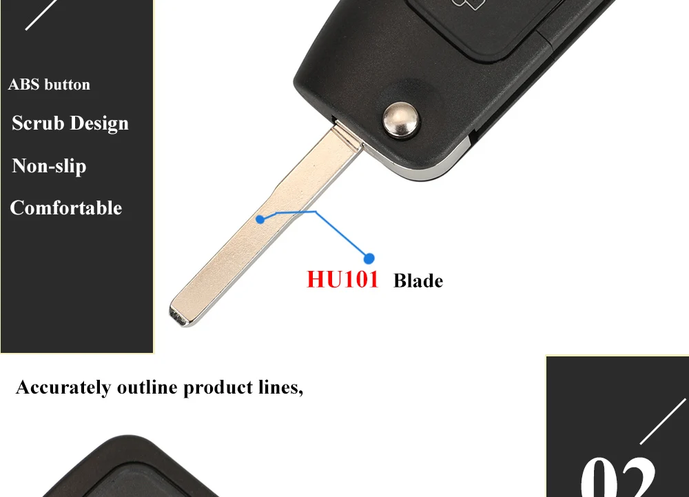 Jingyuqin 315/433MHz 4D63 4D60 Car Remote Key for Ford Fusion Focus Mondeo Fiesta Galaxy HU101 FO21 Blade Vehicle Flip Keys