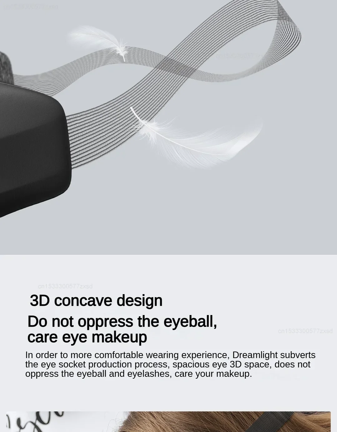 Dreamlight 3s Eye Mask Sleep 3D Stereoscopic Sleep Aid for Men Women Adult Portable For Sleeping Block Out Light Eye Mask Travel