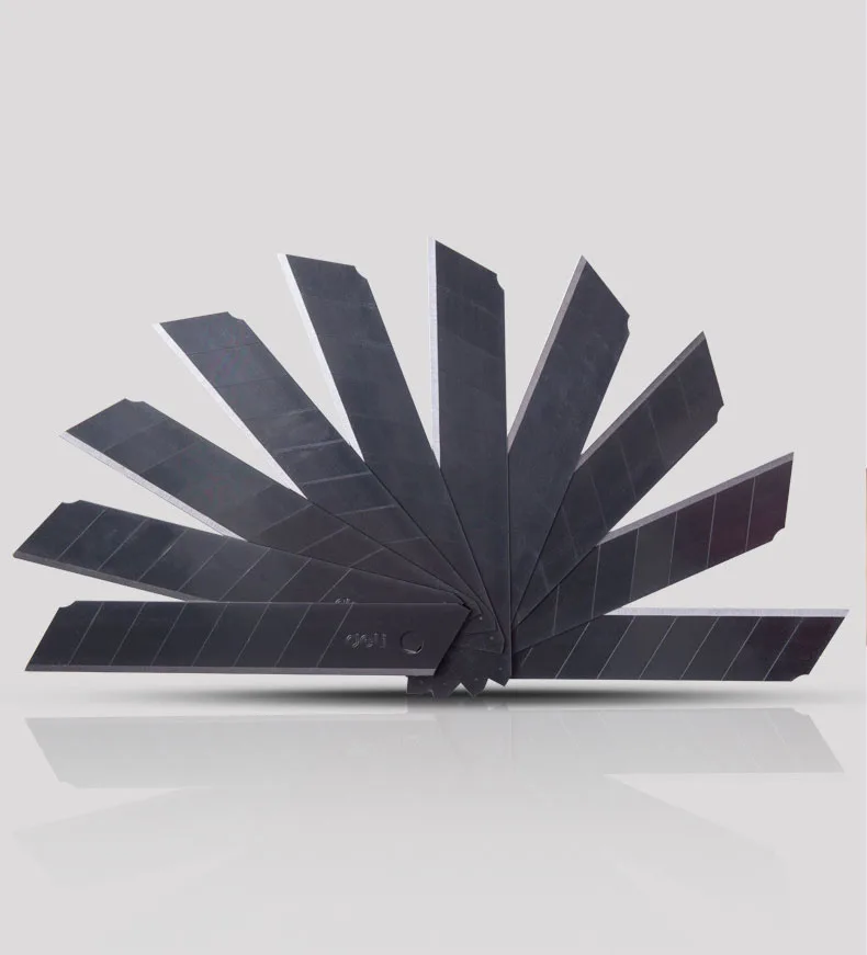 Deli 30/50/100pcs Knife Blade 9mm 18mm SK5 Metal Blades for Home School Supplies Art Craft Paper Box Cutting Utility Knife Tool
