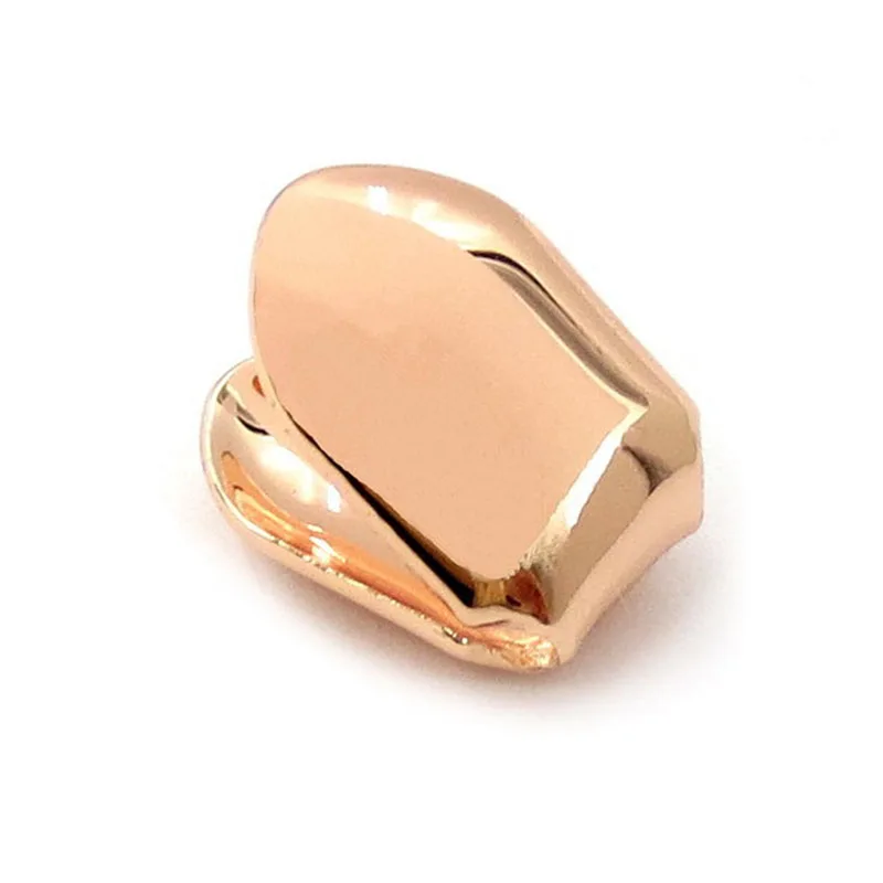 1PC Small Single Tooth Cap Hip Hop Teeth Grill Gold/Silver/Rose Gold/Black Small Metal Men 1 Pc Gold/Silver/Rose Gold/Black