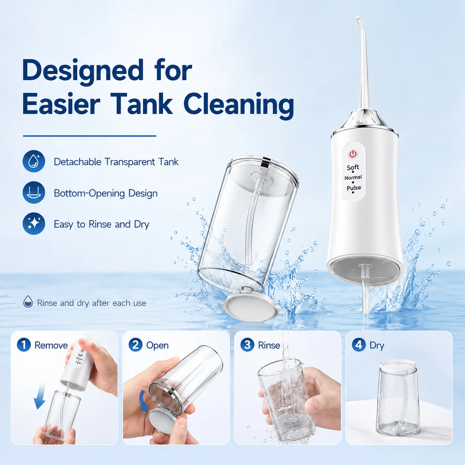 Powerful Water Oral Irrigation Irrigator Jet Ultrasound Air Ipx7 Waterproof Mouthwash Machines Dental Floss Flosser Irigator