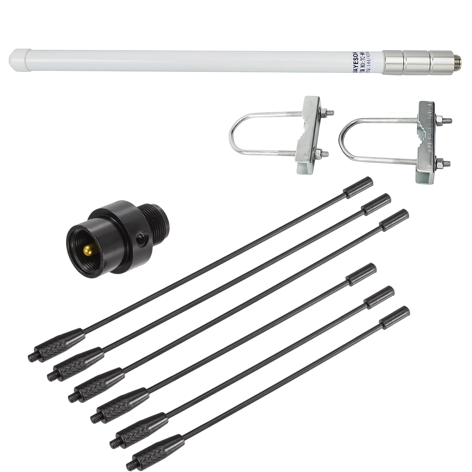 Dual Band VHF UHF Fiberglass Antenna 144/430MHz SO239 Mobile Radio Base Antenna for Ham Radio Device Repeater Mobile Transceiver