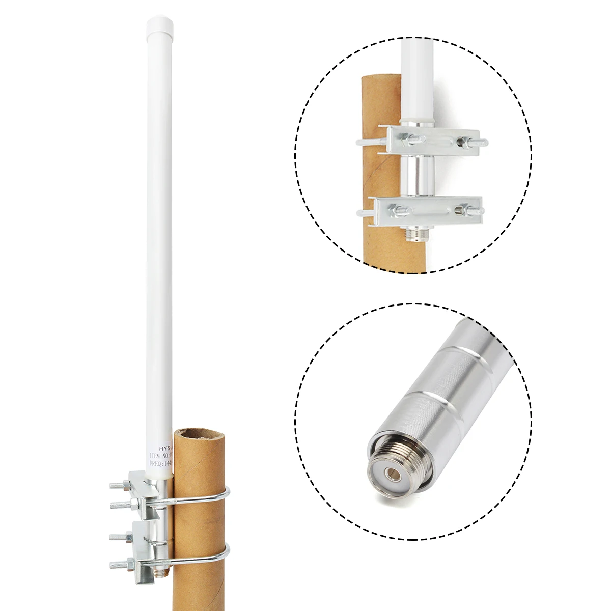 Dual Band VHF UHF Fiberglass Antenna 144/430MHz SO239 Mobile Radio Base Antenna for Ham Radio Device Repeater Mobile Transceiver