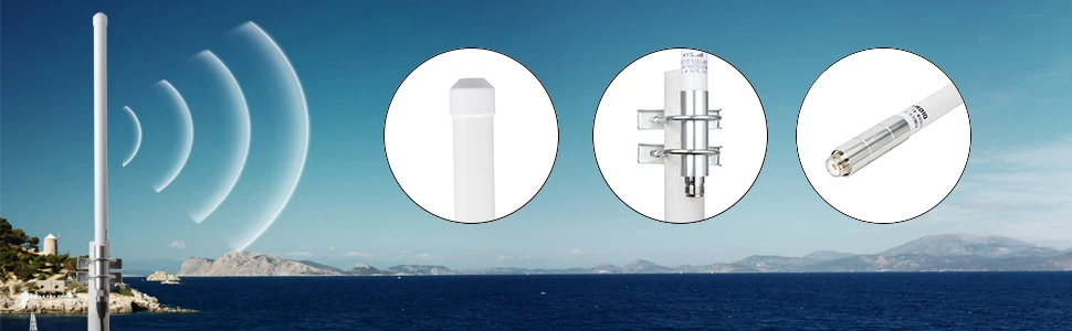 Dual Band VHF UHF Fiberglass Antenna 144/430MHz SO239 Mobile Radio Base Antenna for Ham Radio Device Repeater Mobile Transceiver