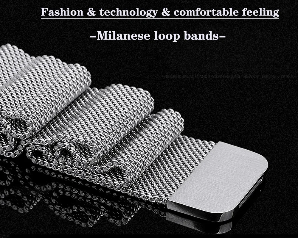 22mm 20mm Milanese loop band for Samsung Galaxy Watch 7-FE-5-pro-6-4-Classic Metal magnetic bracelet Huawei GT 5-4-3-2-2e strap