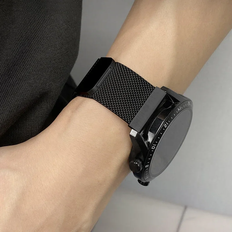 22mm 20mm Milanese loop band for Samsung Galaxy Watch 7-FE-5-pro-6-4-Classic Metal magnetic bracelet Huawei GT 5-4-3-2-2e strap