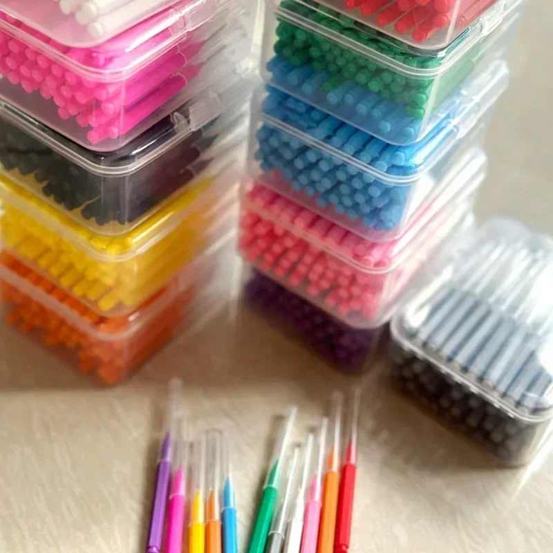 80/160 Pcs/Box I-type push pull interdental brush 0.6-1.5Mm Cleaning Between Teeth Oral Care Orthodontic I Shape Tooth Floss