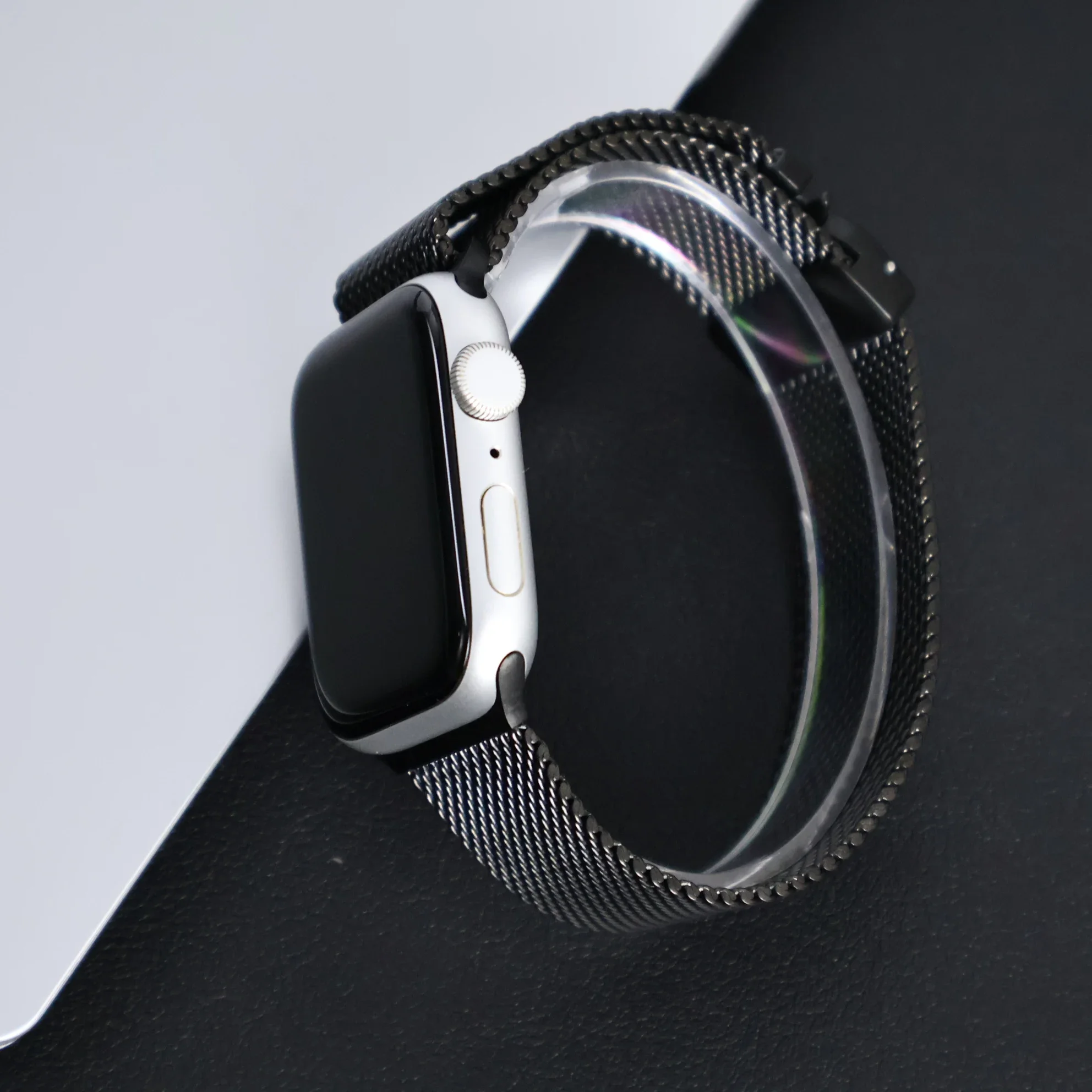 Titanium Band for Apple Watch Ultra 3 4 49mm 44 45 46mm 40 41 Series 12 10 Natural Milanese Loop IWatch Secure Parachute Buckle