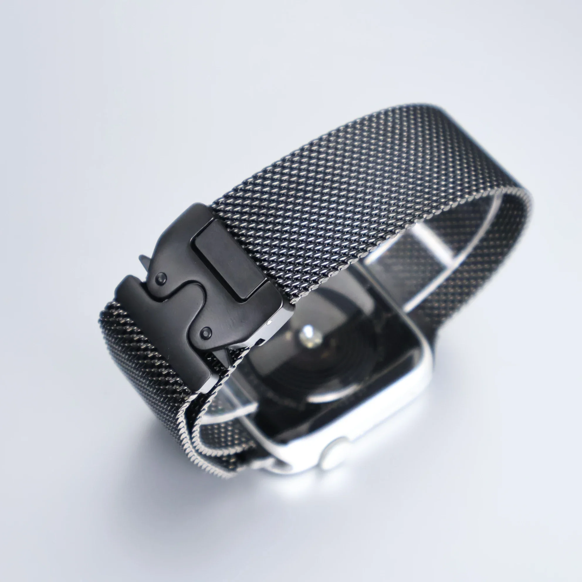 Titanium Band for Apple Watch Ultra 3 4 49mm 44 45 46mm 40 41 Series 12 10 Natural Milanese Loop IWatch Secure Parachute Buckle